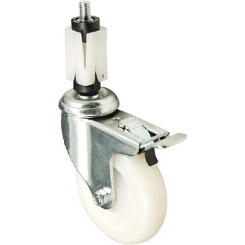 100mm Nylon Castor braked, 30mm expander for square tube - Cateringhardwaredirect - Castor - 100NBEX