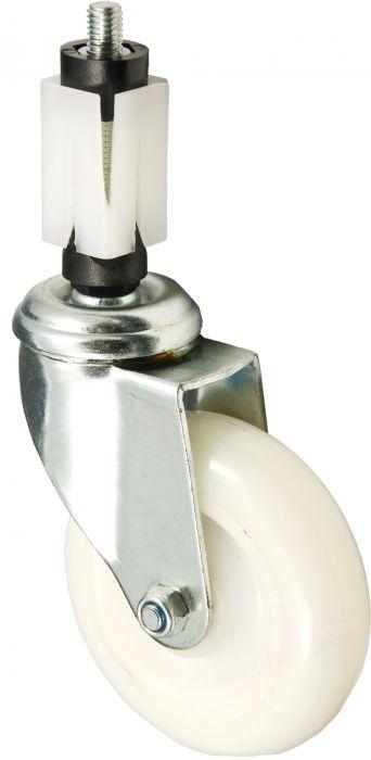 100mm Nylon Castor unbraked, 30mm expander for square tube - Cateringhardwaredirect - Castor - 100NUBEX