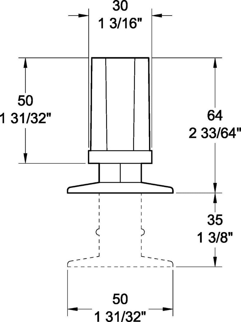 Adjustable Foot Inserts - Zamak - Cateringhardwaredirect - Adjustable Foot Inserts - 55 303 1001C