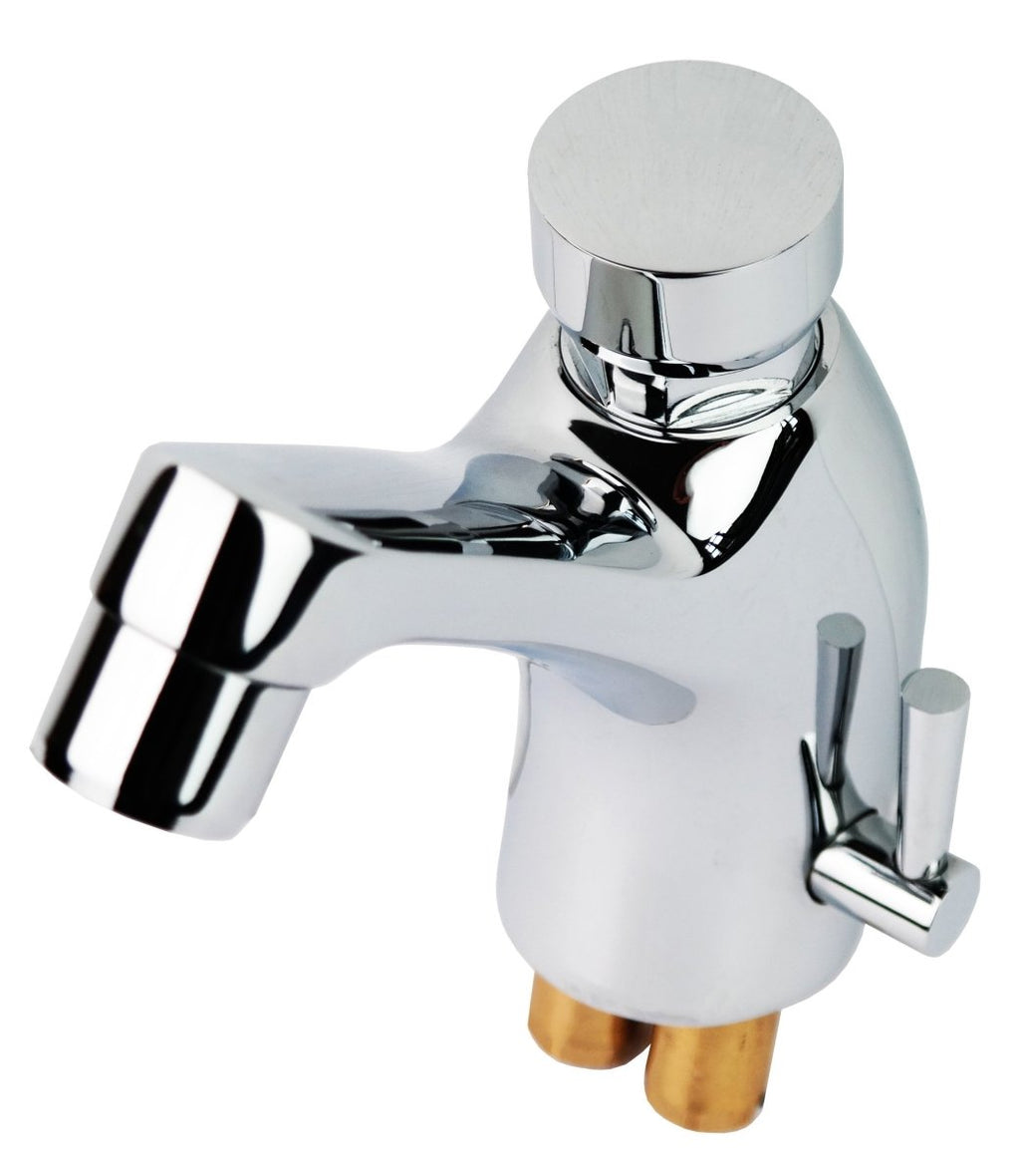 Basin Taps, Self-Closing With Integral Mixer - Cateringhardwaredirect - Taps - GR102M