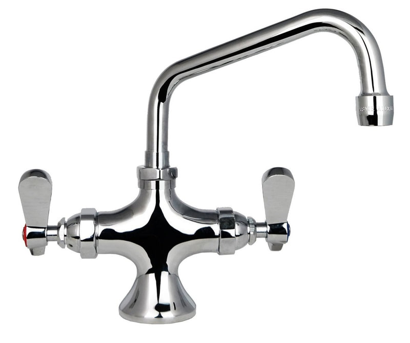Deck Mounted Single Pedestal, Twin Feed Taps - Cateringhardwaredirect - Taps - OHD206
