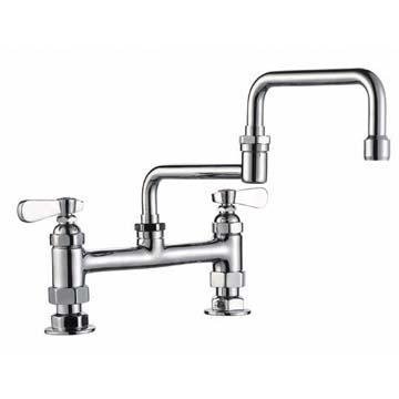 Deck Mounted Twin Feed, Twin Pedestal Taps - Cateringhardwaredirect - Taps - OHT18