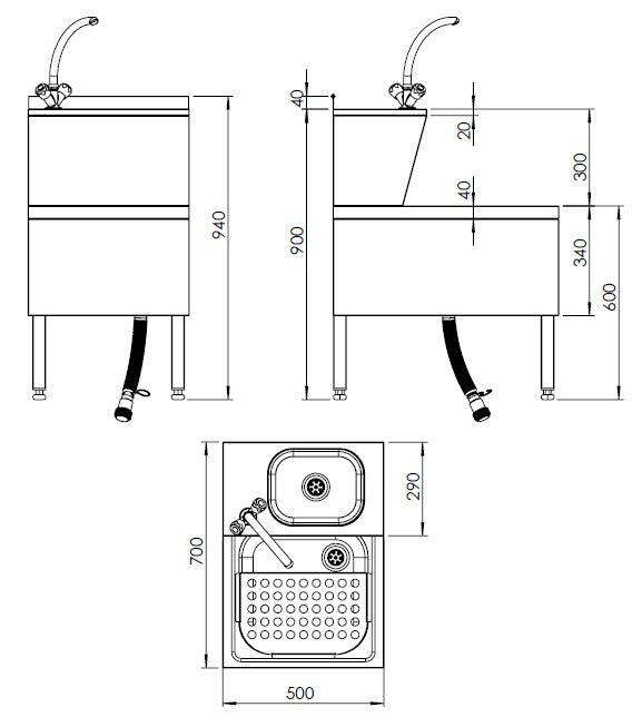 Janitorial Sink Unit (Mop Sink) - Catering Hardware Direct - Sinks - YOHJS40T