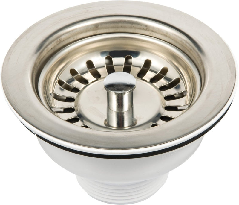 Plastic 1 1/2" Basket Strainer Waste, 115mm Stainless Steel Flange - Cateringhardwaredirect - Wastes - VBWSTSS