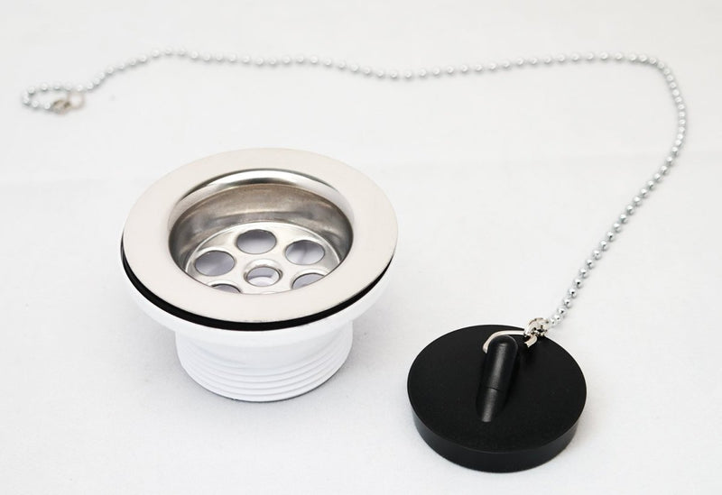 Plastic 1 1/2" Waste, 70mm Stainless Steel Flange - Cateringhardwaredirect - Wastes - VBSW10P