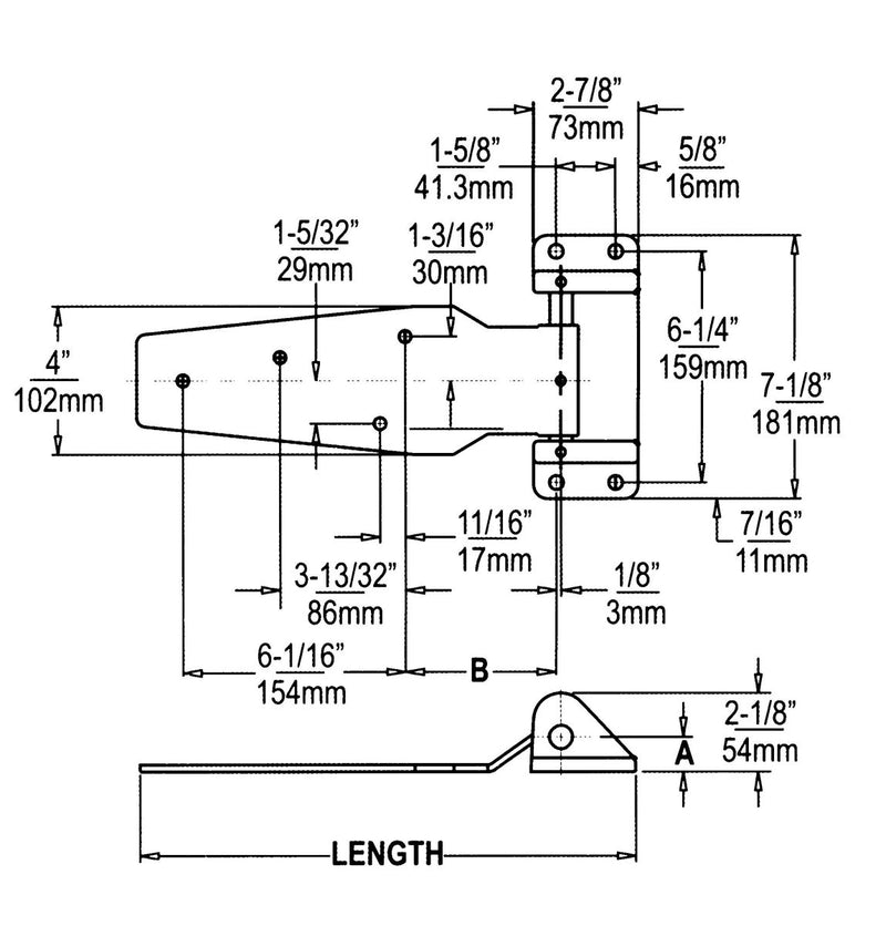 Stainless Steel Self-Closing Hinge - Cateringhardwaredirect - Hinges - 1377S 00004