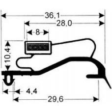 TYPE 129-M - Gasket 129M-Black-Dart-2.5m L (£ per m) - Cateringhardwaredirect - TYPE 129-M