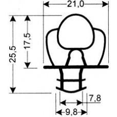 TYPE 27-A - Gasket 27A-White-Dart-2.5m L (£ per m) - Cateringhardwaredirect - TYPE 27-A