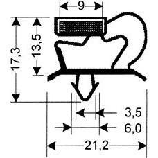 TYPE 38-M - Gasket 38M-Grey-Dart-2.5m L (£ per m) - Cateringhardwaredirect - TYPE 38-M