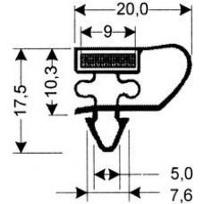 TYPE 73-M - Gasket 73M-Grey-Dart-2.5mL (£ per m) - Cateringhardwaredirect - TYPE 73-M
