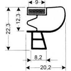 TYPE 80-M - Gasket 80M-Grey-Dart-2.5m L (£ per m) - Cateringhardwaredirect - TYPE 80-M
