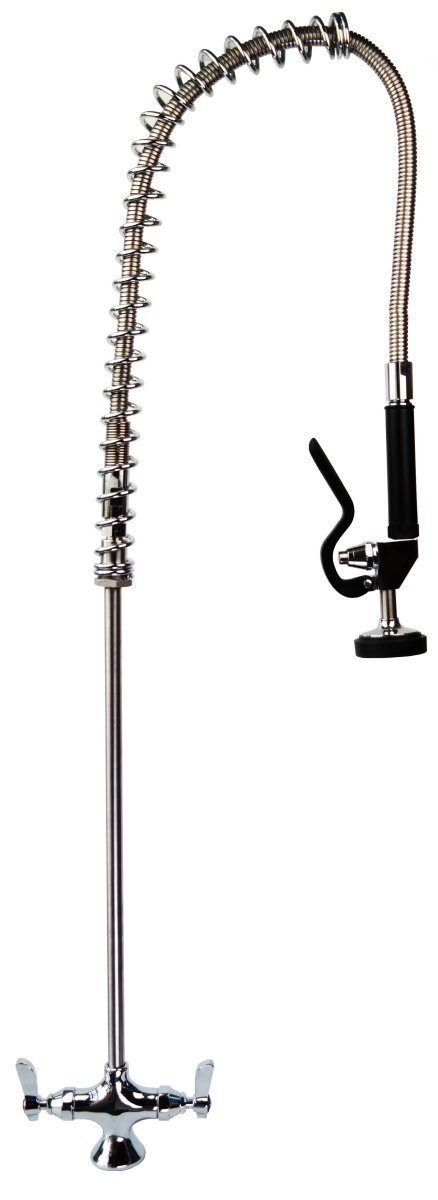 Vortex Pre-Rinse Spray, Deck Mount, Single Pedestal, Twin Feed - Cateringhardwaredirect - Pre-Rinse - OHD20