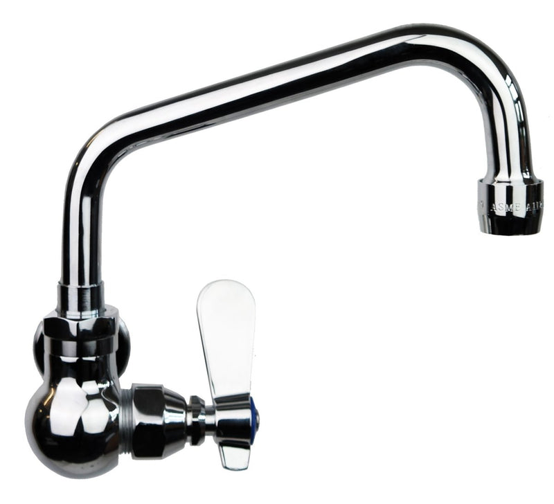 Wall Mounted Single pedestal, Single Feed Tap with 10" Spout - Cateringhardwaredirect - Taps - OHW110