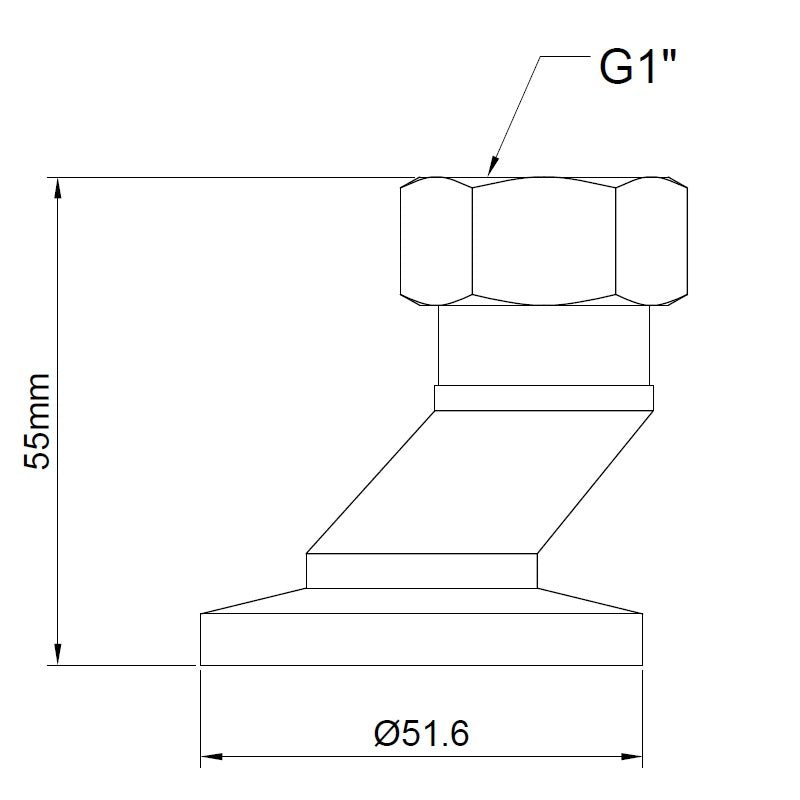 Inlet Fittings With Offset for Twin Pedestal Pre-Rinse Sprays (Extra Wide) - Catering Hardware Direct - Pre-Rinse Spares - ZZ85