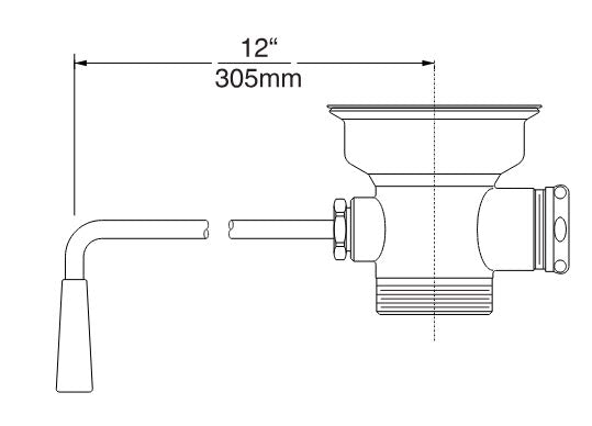 Twist Handle Waste Outlet 2" NPT - Catering Hardware Direct - Wastes - 90458007039