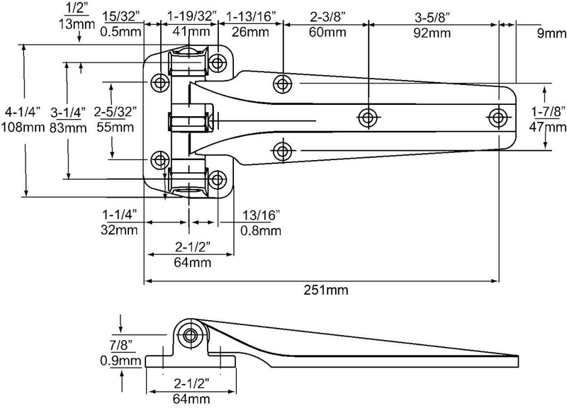 1341 Stainless Steel Double Knuckle Hinge - Cateringhardwaredirect - Hinges - 1341/000005