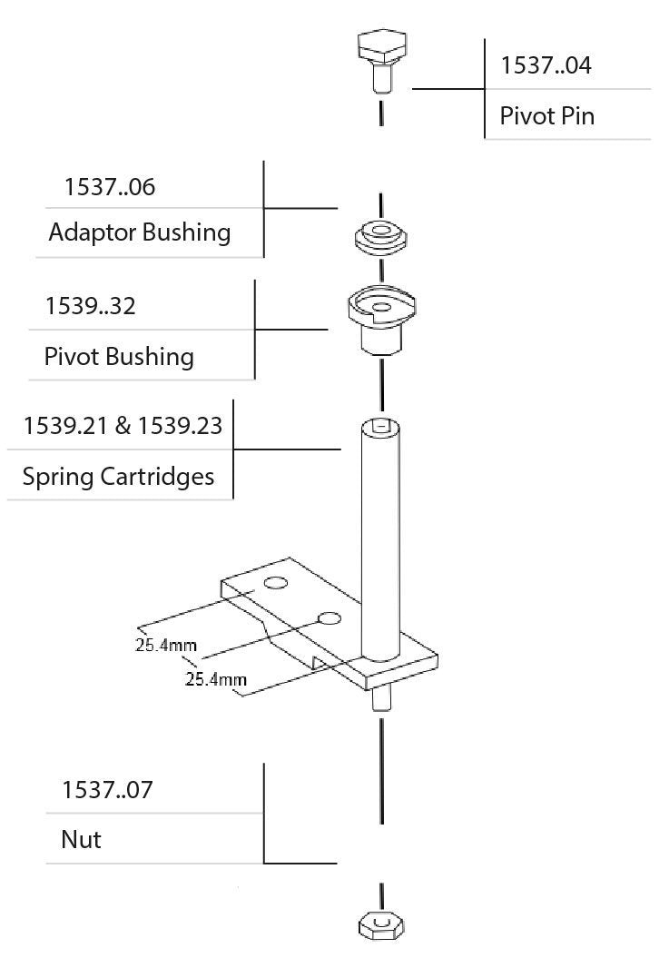 1539 Pivot Hinge - Cateringhardwaredirect - Hinges - 1539000021