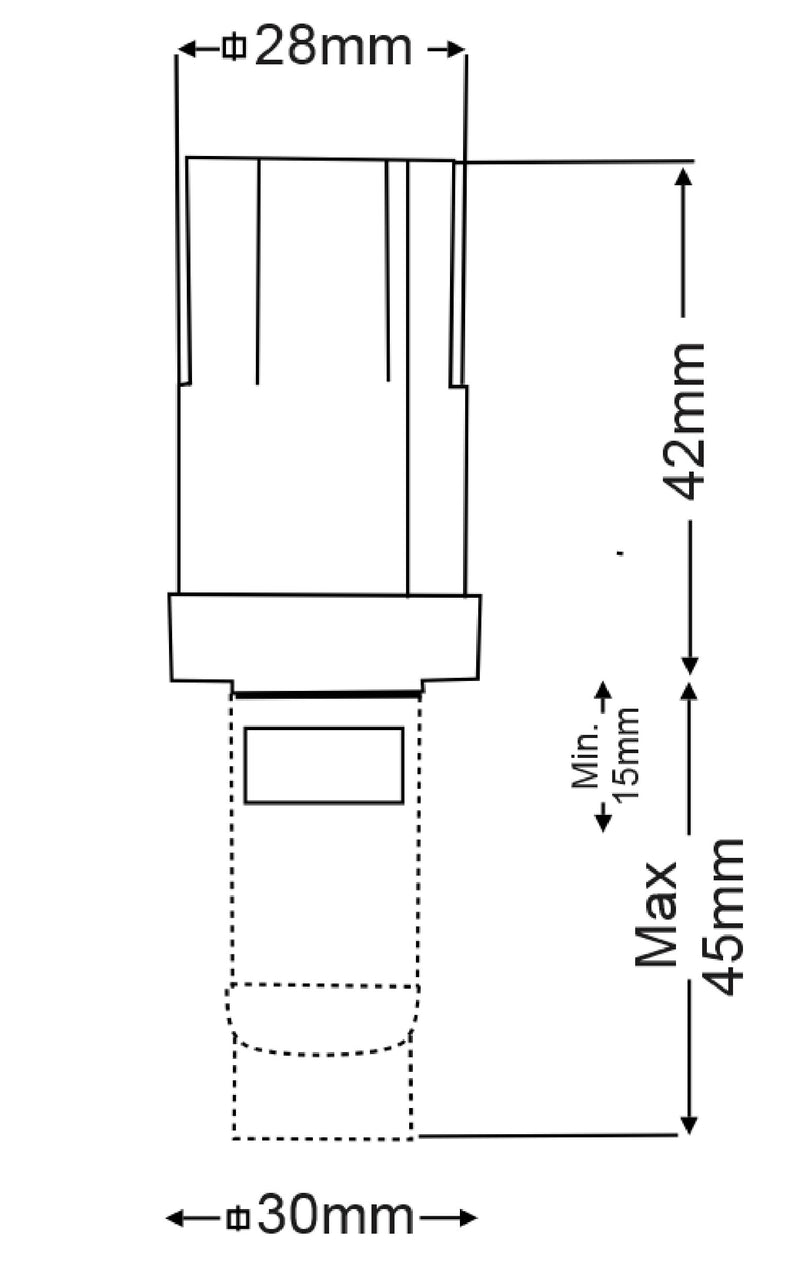 Bullet Foot - Plastic for 30mm square tube