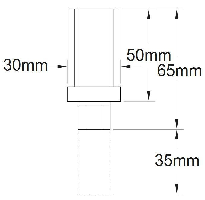 Adjustable Foot Inserts - Aluminium - Cateringhardwaredirect - Adjustable Foot Inserts - 55 606 2000C