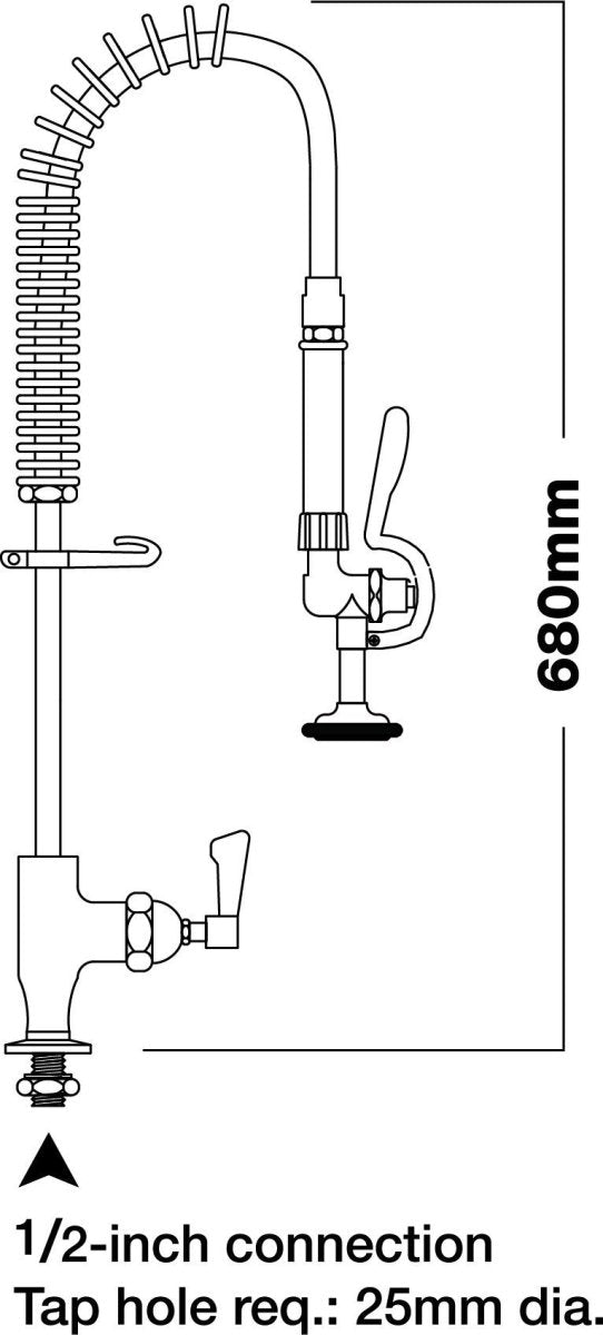 Aquajet 10 Deck Mount Pre-Rinse Sprays - Cateringhardwaredirect - Pre-Rinse - AJPR-10SS