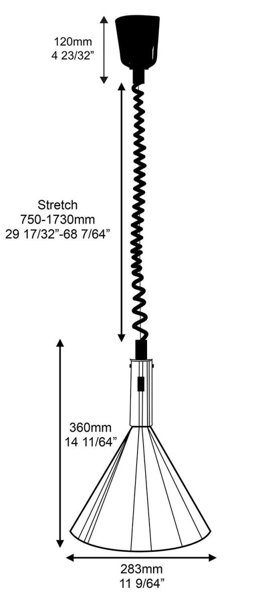 Conical Rise & Fall Heat Shades - Cateringhardwaredirect - Rise & Fall Heat Shades - L5921