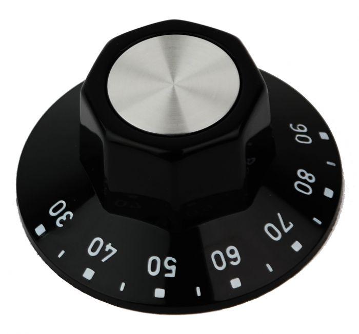 Control Knob, Black marked 30C to 90C - Cateringhardwaredirect - Default - 524.804
