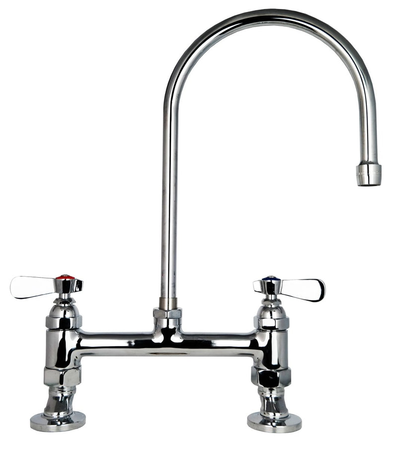 Deck Mounted Twin Feed, Twin Pedestal Taps - Catering Hardware Direct