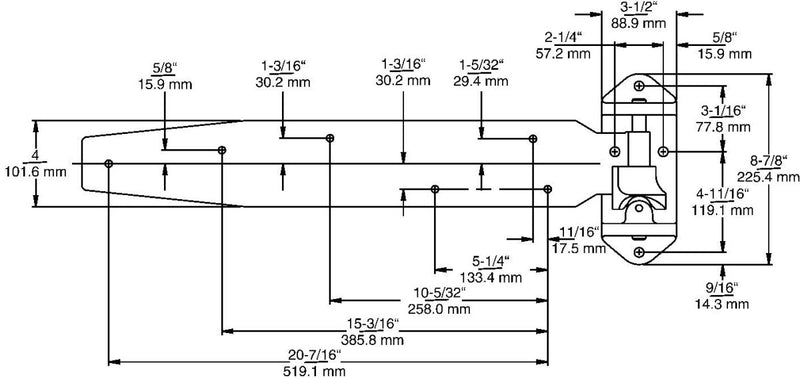 Enlarged Heavy Duty Hinge - Cateringhardwaredirect - Hinges - 1276/000020