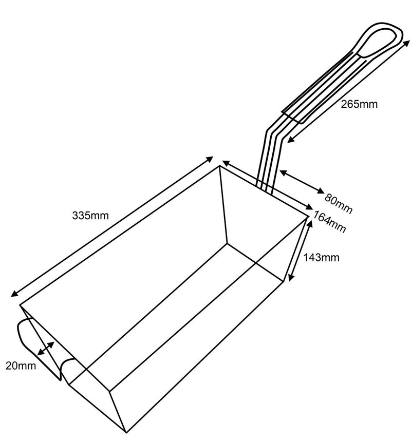 Fryer Basket - Cateringhardwaredirect - Fryer Basket - OHFB7565