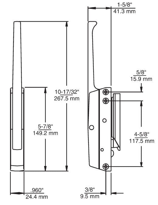 Magnetic Mechanical Edgemount Latch - Catering Hardware Direct - Latches - 10172000006