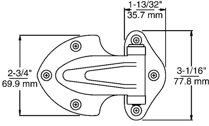 Narrow Flange Hinge - Cateringhardwaredirect - Hinges - 10139000004