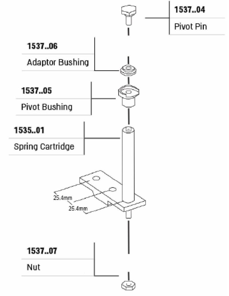 1537 Pivot Hinge - Cateringhardwaredirect - Hinges - 1537/000001