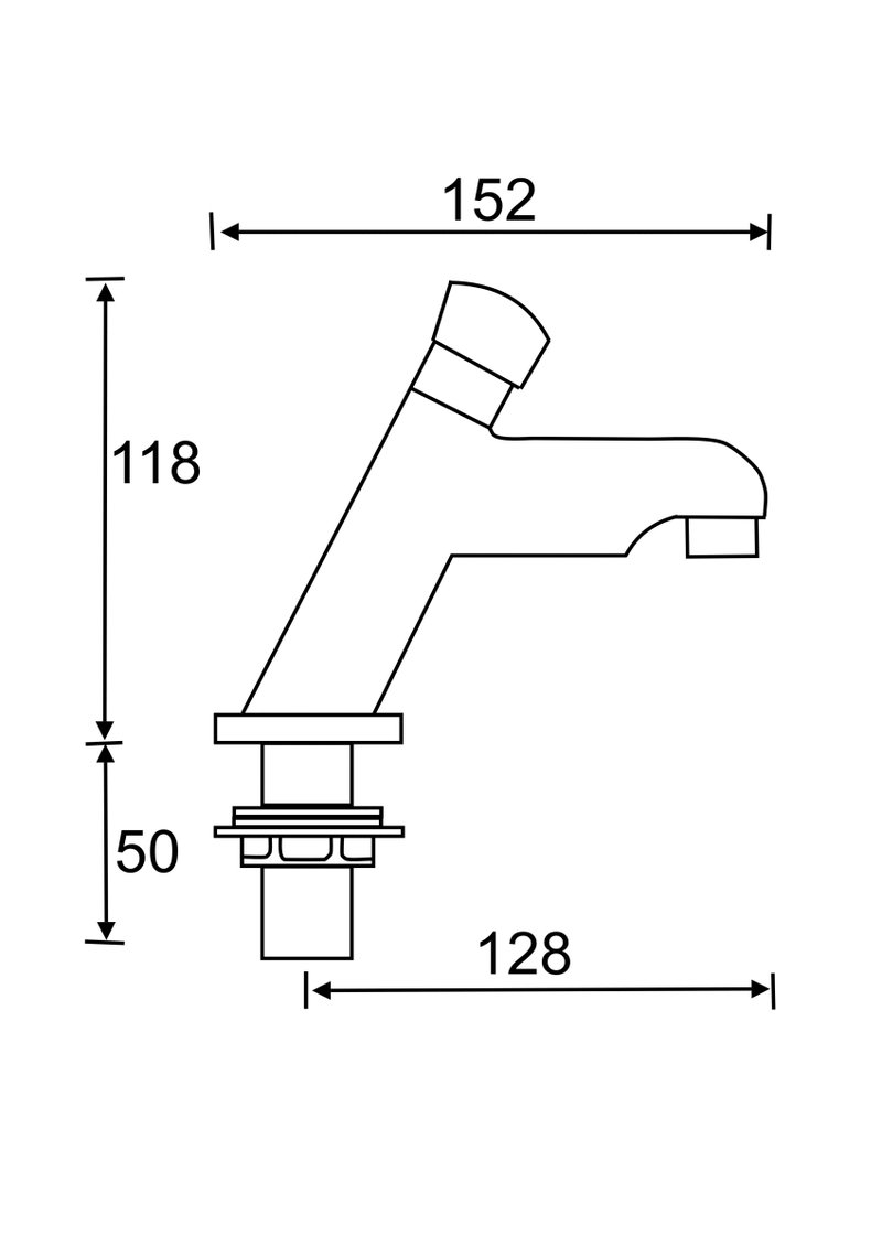 Self-Closing Basin Taps - Catering Hardware Direct - Taps - 600BSCR