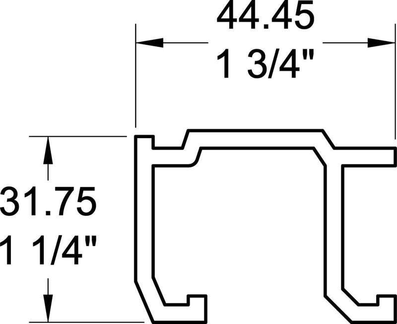 Sliding Door Track - Cateringhardwaredirect - Sliding Door Track - 40 757 2000