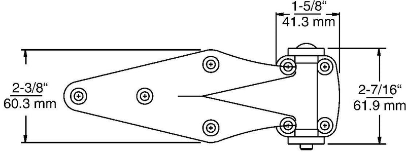 Steel Hinge - Cateringhardwaredirect - Hinges - 1061000004