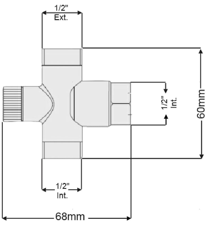 Tap Valve with Water Mixer - Cateringhardwaredirect - Valves - MV50