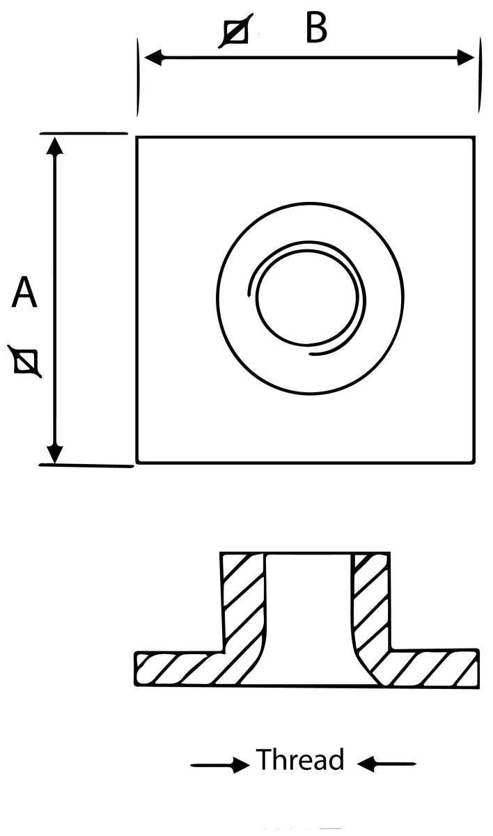 Threaded Flange - Weld on - Cateringhardwaredirect - Threaded Flange - PR25/10