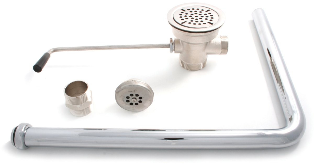 Twist Handle Waste Outlet 2" NPT with overflow Catering Hardware Direct