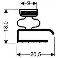 TYPE 25-M - Gasket 25M-White-L Flap-2.5m L (£ per m) - Cateringhardwaredirect - TYPE 25-M