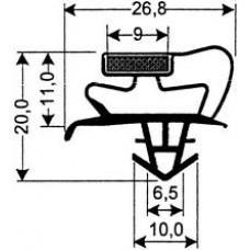 TYPE 296-M - Gasket 296M-Grey-Dart-2.5m L (£ per m) - Cateringhardwaredirect - TYPE 296-M