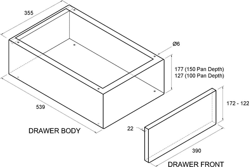 Undercounter Drawers - Cateringhardwaredirect - Undercounter Drawers - TD01