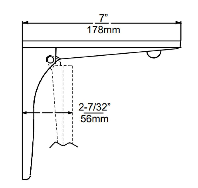 Zinc Plated Steel Slide Drop Bracket - Cateringhardwaredirect - Slide Brackets - 60109000004